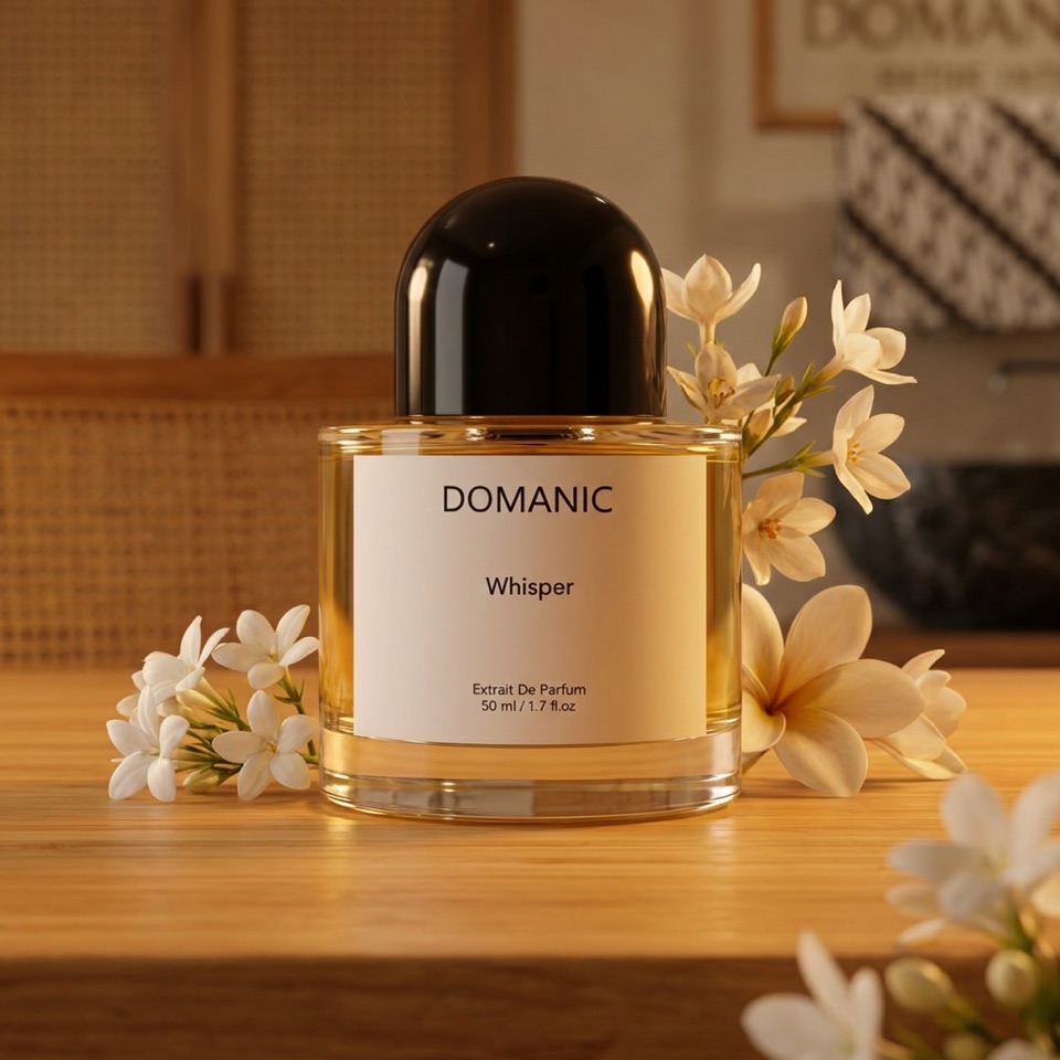 Whisper dipakai untuk momen elegan, extrait de parfum vanilla floral Domanic